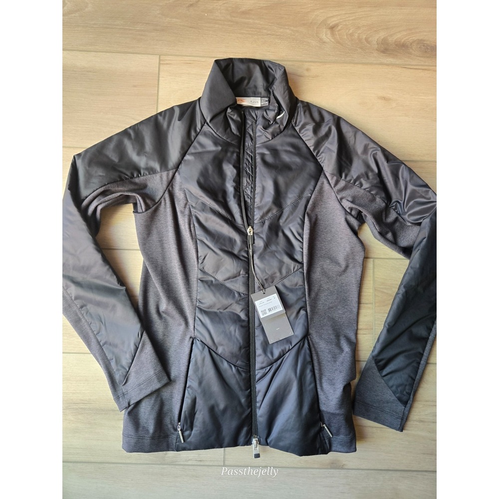 KJUS Radiation Jacket Womens Small 36 Black‎ Hybrid Golf Insulated Stretch Full